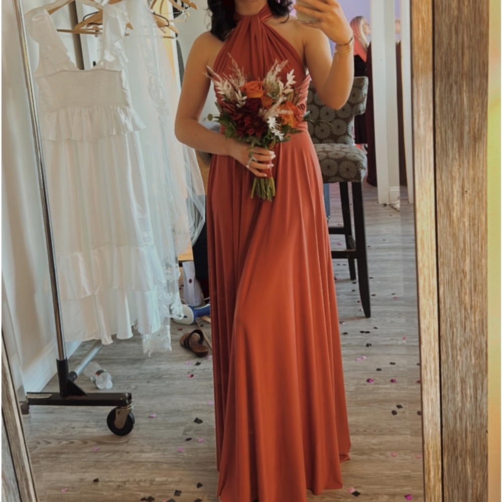 Terracotta bridesmaid / wedding guest dress 🧡